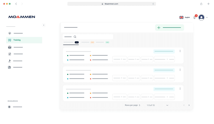 Moammen Dashboard Mockup